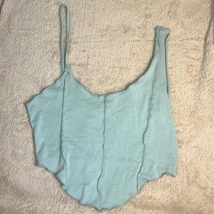 Sage green crop top from S H E I N